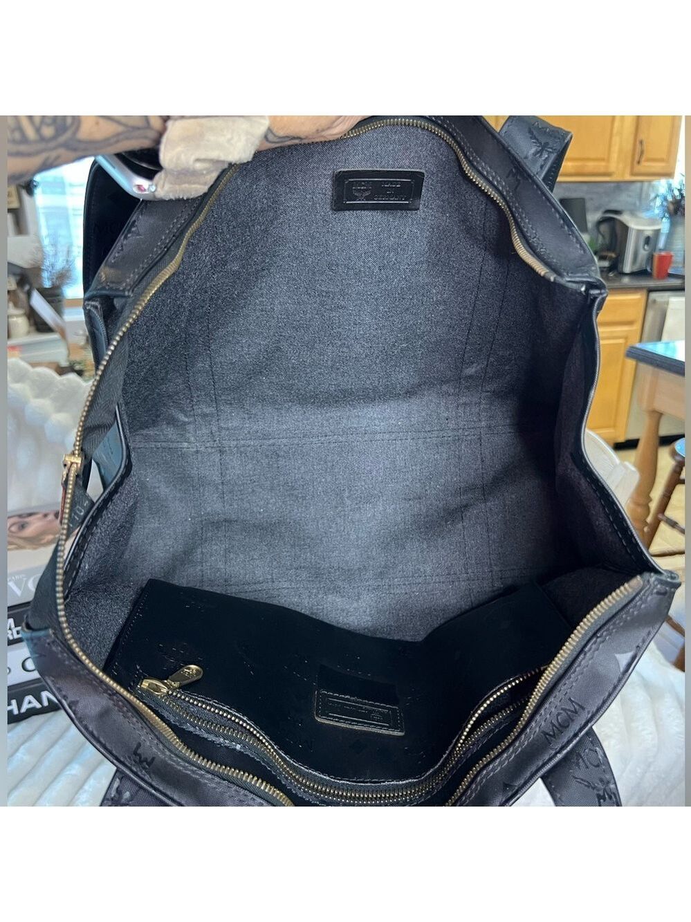 MCM Black Zipper Tote - Picture 6 of 14